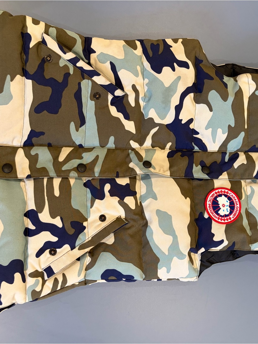 Canada Goose Kids Camouflage Puffer Vest - Green, Blue, Cream